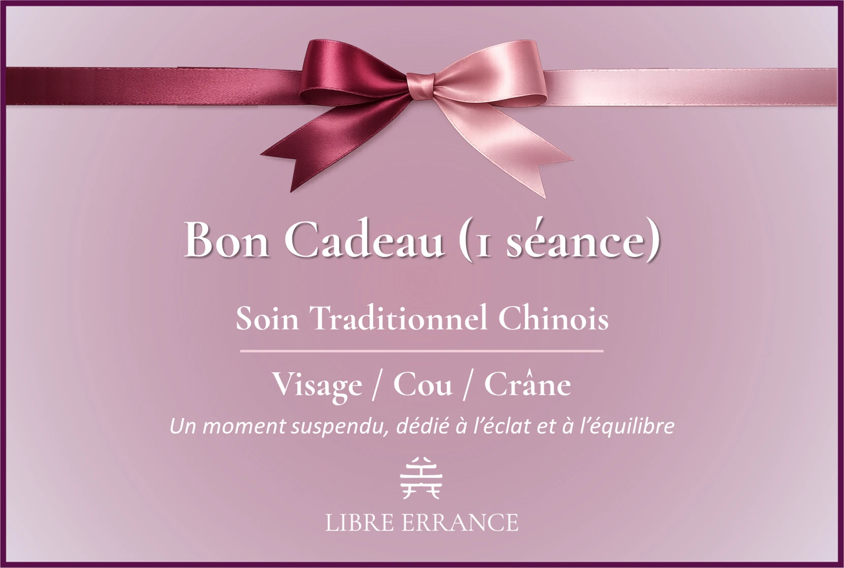 Bon cadeau – Soin traditionnel chinois (Visage, cou & crâne – 1 Heure)